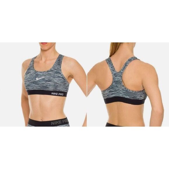 Nike Pro Women Classic Sports Bra Dri Fit Top Racerback Workout Gym Size Medium - Picture 1 of 5